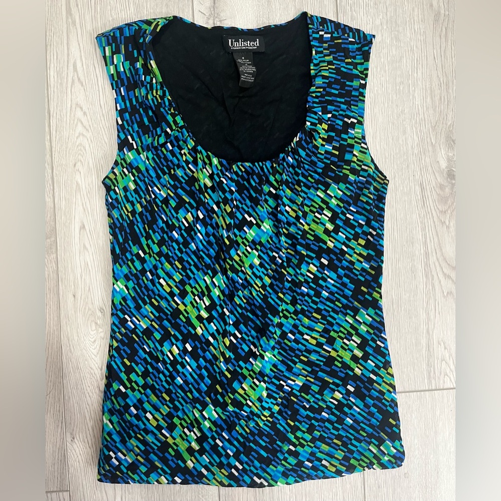 Unlisted by Kenneth Cole sleeveless blue top